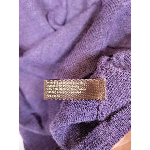 The Limited Sweater Womens XS Merino Wool Blend Blue Lightweight V-Neck Preppy - Picture 9 of 9